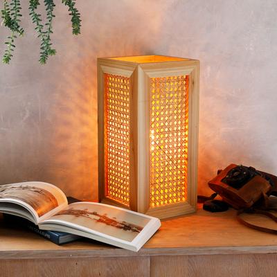Lampe avec cannage - beige