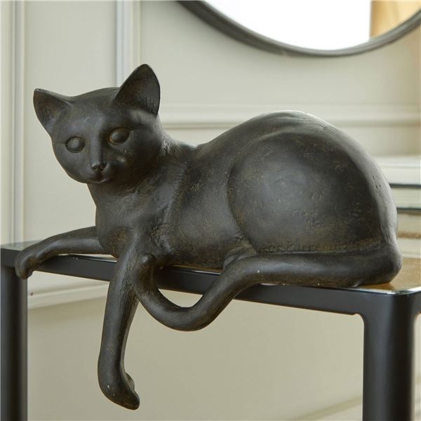 Statuette chat noir