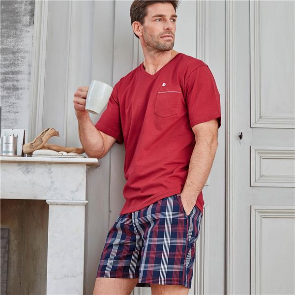 afbetalen ondersteboven vervorming Pyjama short pour homme à carreaux écossais - DODO HOMEWEAR | Becquet