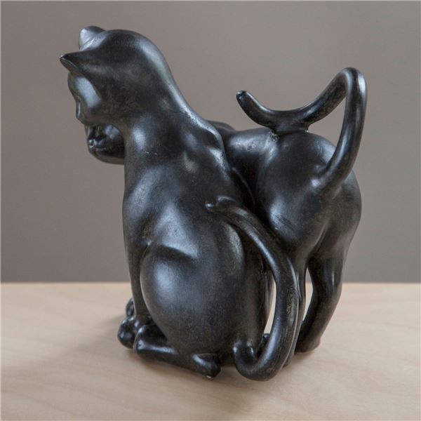 Déco Chat Noir du bonheur - Toutes nos statues chats - Déco Statue
